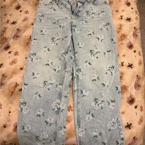 Wild Fable Light Blue Floral Straight Leg Jeans